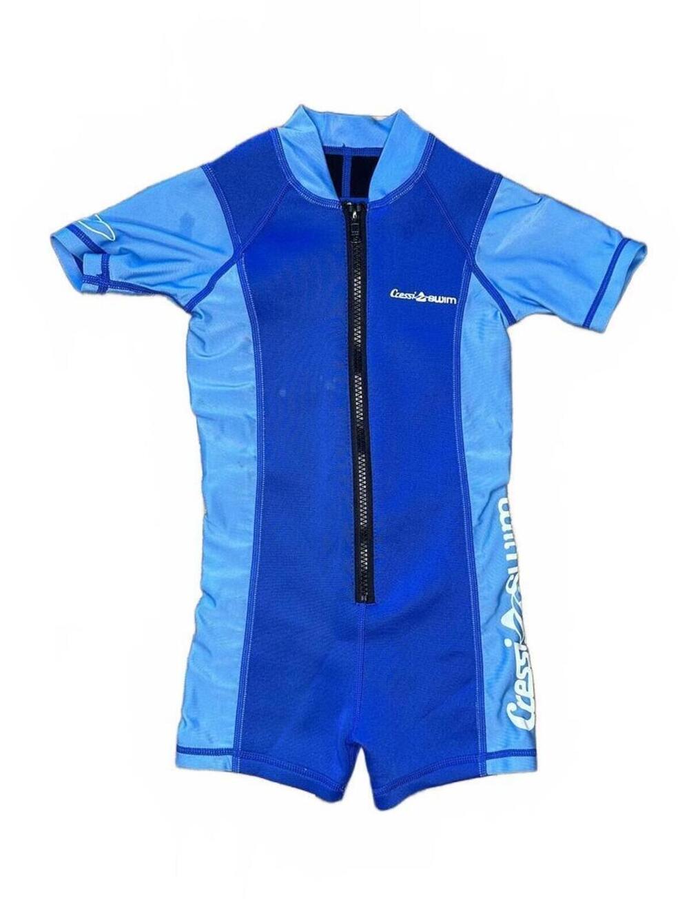 Cressi Wetsuit Neoprene 1.5mm Kids Medium Blue Short-Sleeve One-Piece
